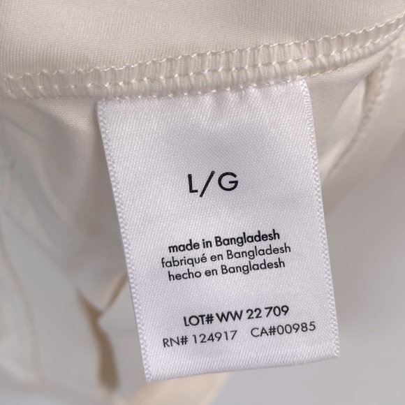 (A54) WE WORE WHAT Racerback Bra ONLY in Brushed Poly Ivory, Size Large, NWT - Picture 9 of 13